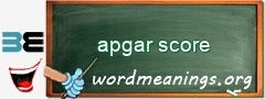 WordMeaning blackboard for apgar score